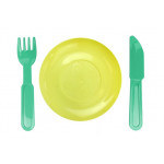 Rotujúca mikrovlnná rúra krémovo-modrá